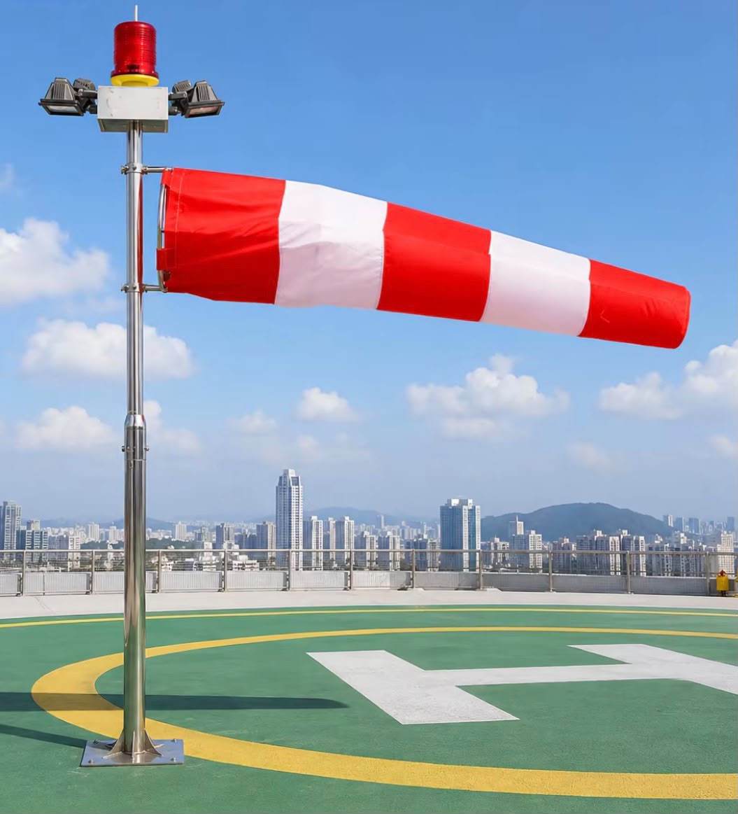 Windsock with Floodlights — Helipad / Apron